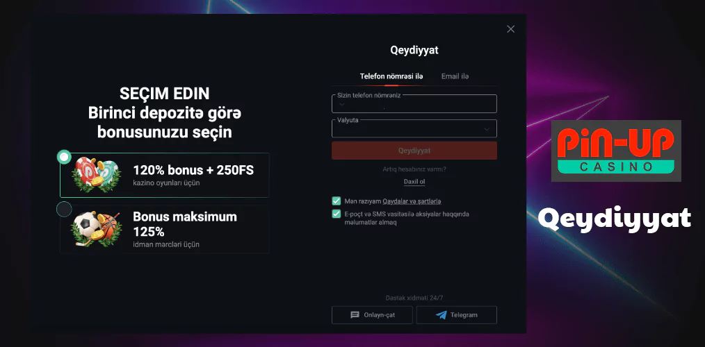 Pin Up Qeydiyyat Təlimatları