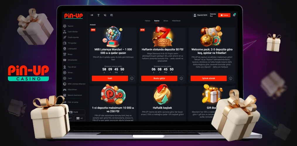 Pin Up Azerbaijan-da Bonuslar və Promosyonlar haqqında məlumat