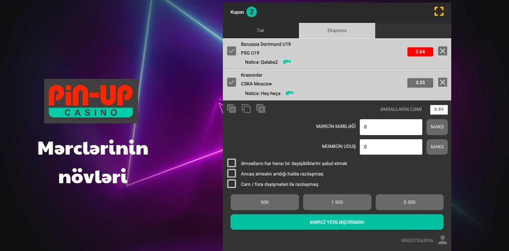 Pin Up Bet-də İdman mərclərinin növləri haqqında məlumat