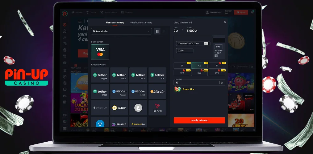 Azərbaycanda Pin Up Casino Depozit və Çıxarma Seçimləri haqqında məlumat