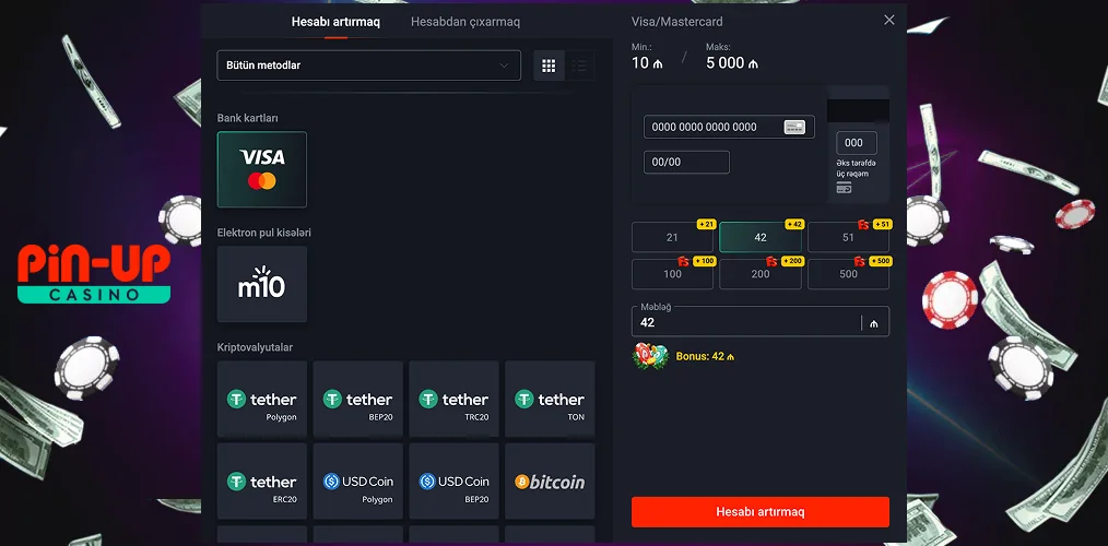 Pin Up Depozit Metodları haqqında məlumat