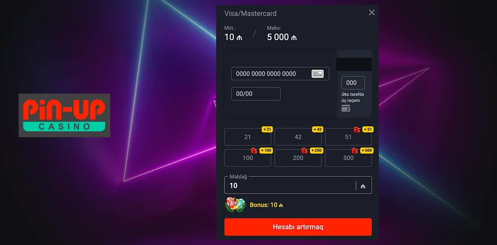 Pin Up-a necə əmanət etmək barədə təlimat